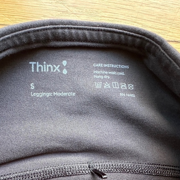 Thinx Women's S Moderate Absorbency Period Leggings Dark Gray High Rise Waisted - Picture 13 of 13